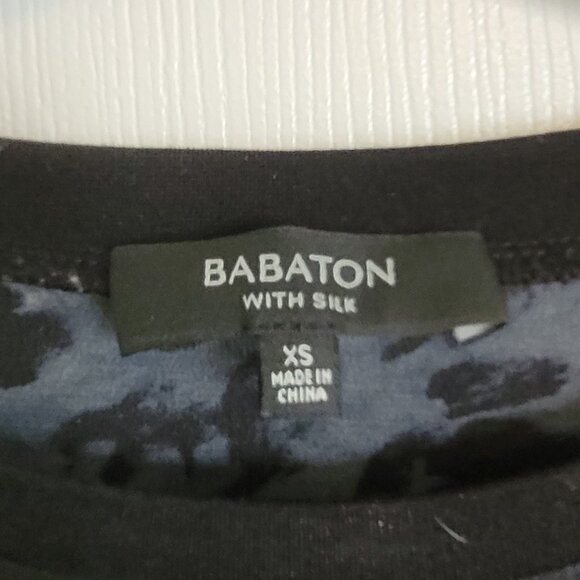 Silk Babaton Aritzia Animal Cheetah Leopard Long Sleeve Tee Sweater - Picture 3 of 5